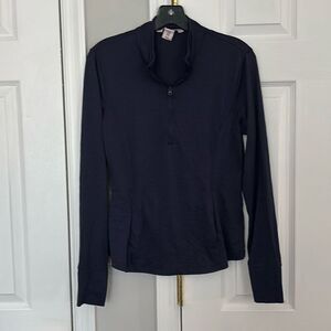 Tommy Bahama Golf navy blue quarter zip pull over size medium. C32-8